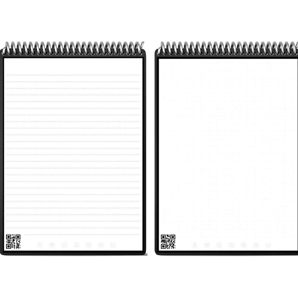 Rocketbook Notebooks<Flip Reusable Smart Notepad, 8.5" x 11", Lined & Dot Grid Ruled, 32 Sheets, Teal (FLP-L-RC-CCE)