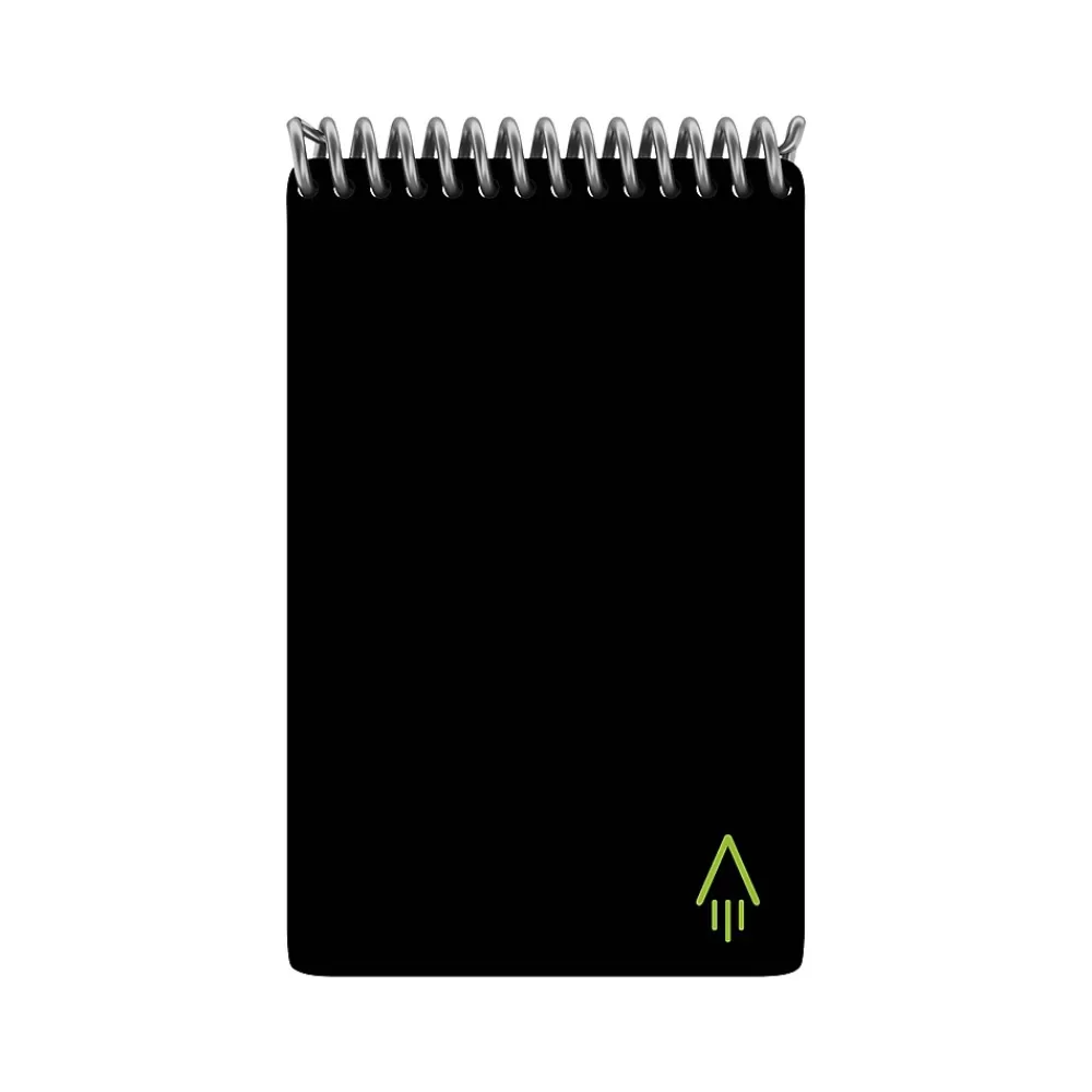 Rocketbook Notepads<Mini Smart Notepad, 3.5" x 5.5", Dot Grid Ruled, Black, 24 Sheets/Pad (EVR2-M-RC-A-FR)