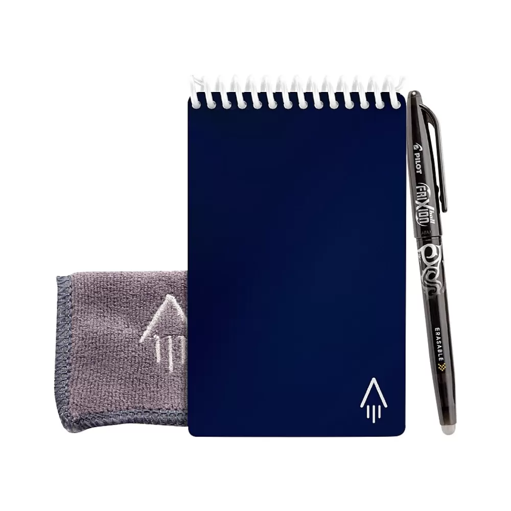 Rocketbook Notepads<Mini Smart Notepad, 3.5" x 5.5", Dot Grid Ruled, Blue, 24 Sheets/Pad (EVR2-M-RC-CDF-FR)