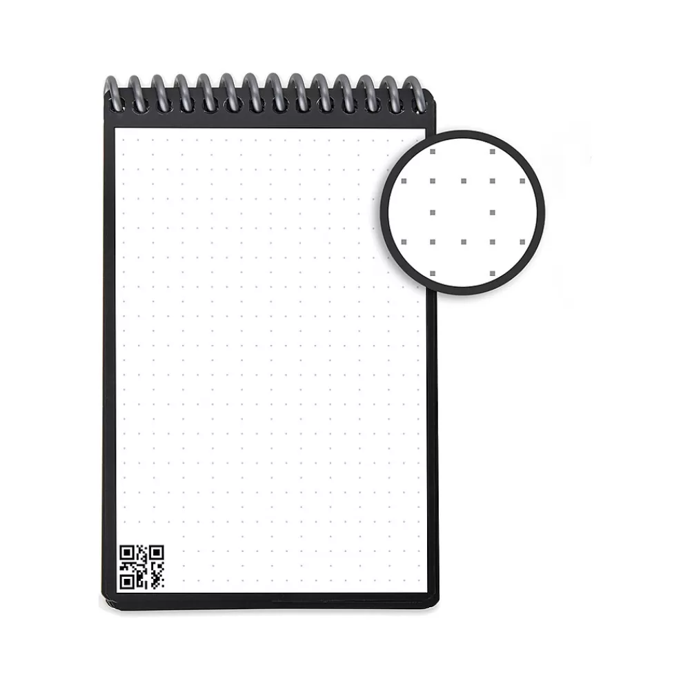 Rocketbook Notepads<Mini Smart Notepad, 3.5" x 5.5", Dot Grid Ruled, Blue, 24 Sheets/Pad (EVR2-M-RC-CDF-FR)