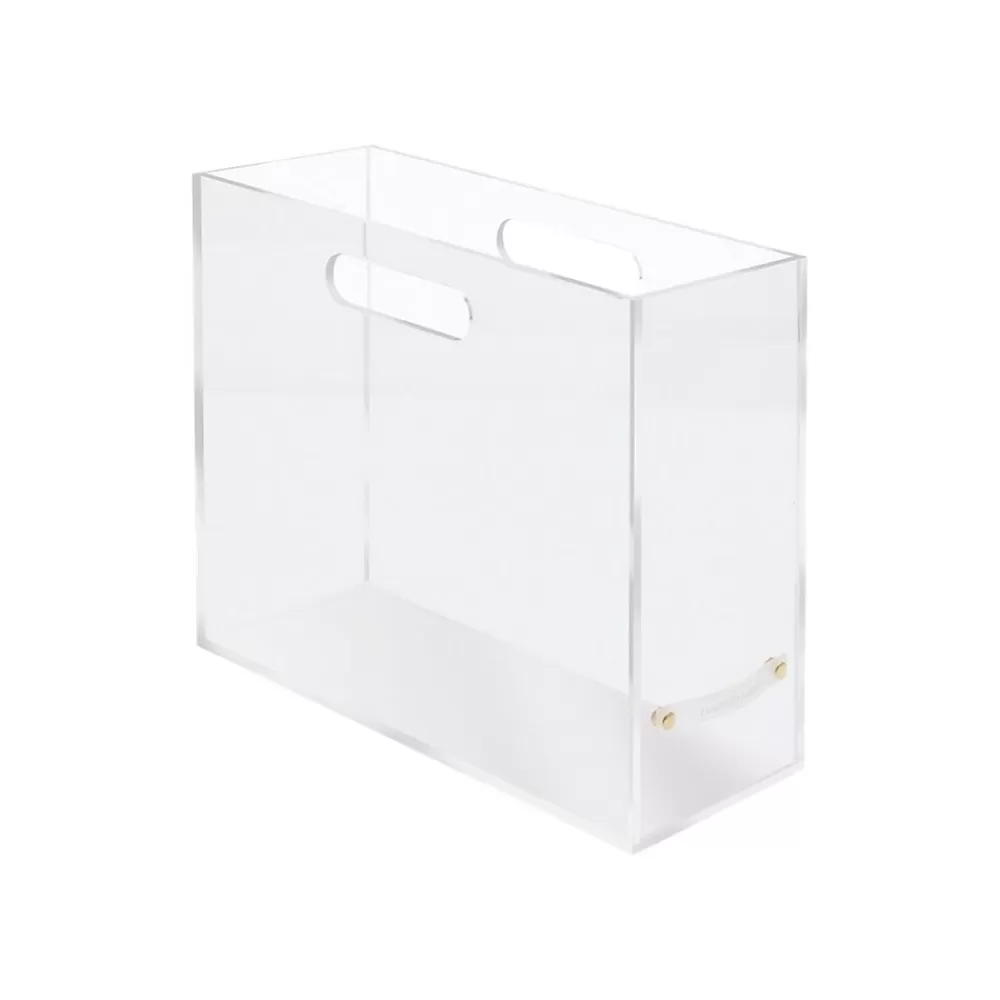 Russell+Hazel File Storage<Acrylic File Box, Clear/Gold (31733)