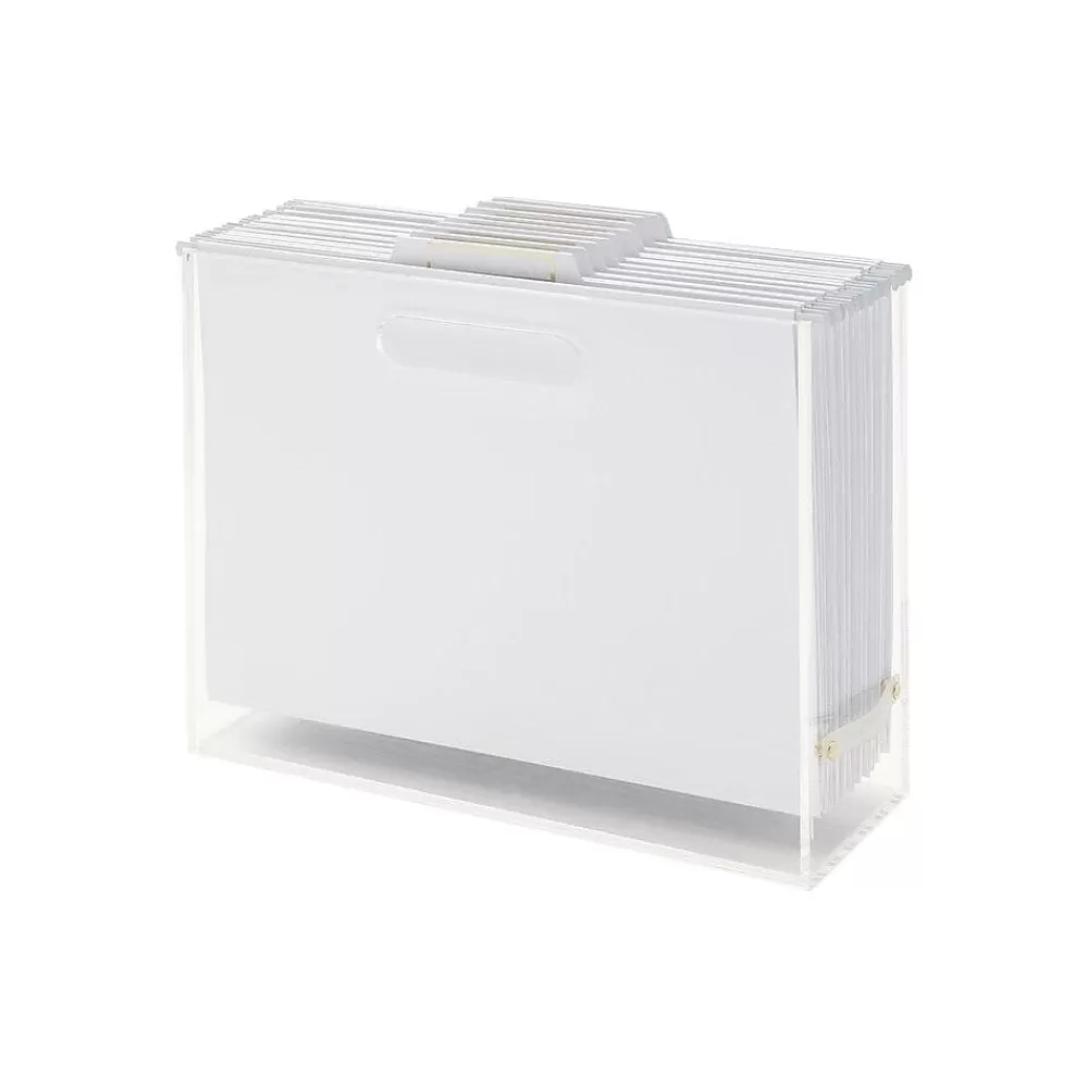 Russell+Hazel File Storage<Acrylic Slim File Box Bundle, Letter Size, Clear (38594)