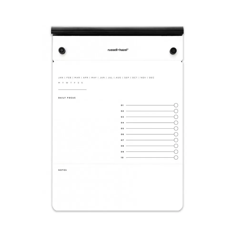 Russell+Hazel Notepads<Drafter's Tablet Notepad, 6.38" x 8.88", Black/White, 100 Sheets/Pad (40441)