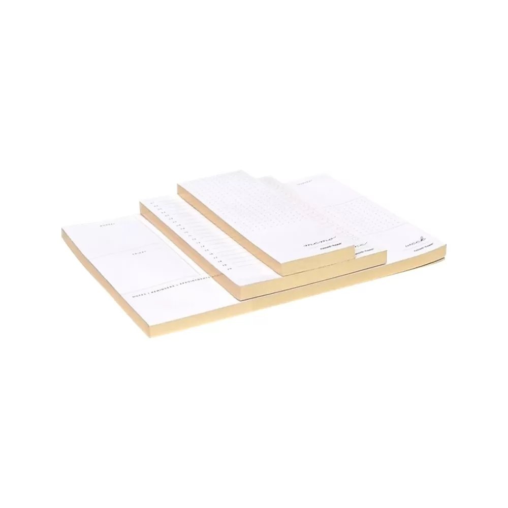 Russell+Hazel Notepads<In Due Time Notepad Set, Gold/White, 80 Sheets/Pad, 3 Pads/Pack (27619)