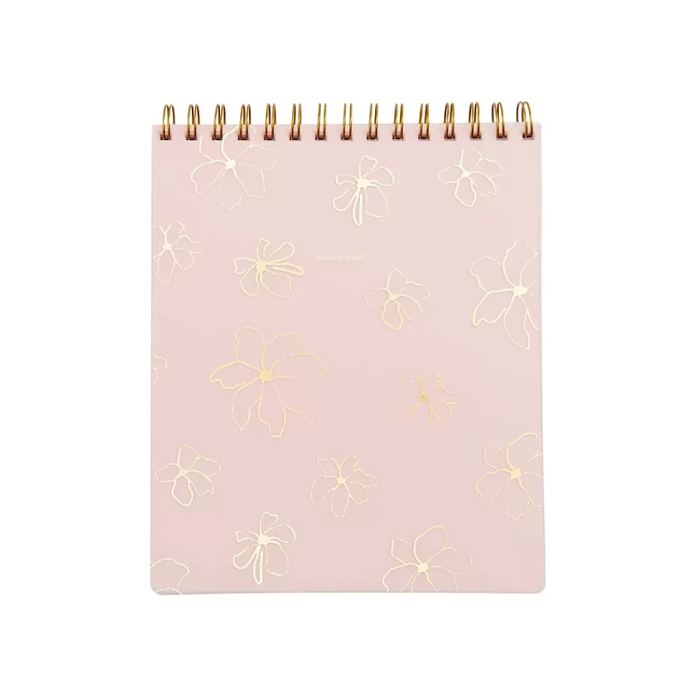 Russell+Hazel Notebooks<Posy Pocket Notebook, 7.5" x 9", College Ruled, 98 Sheets, Pink (56297)