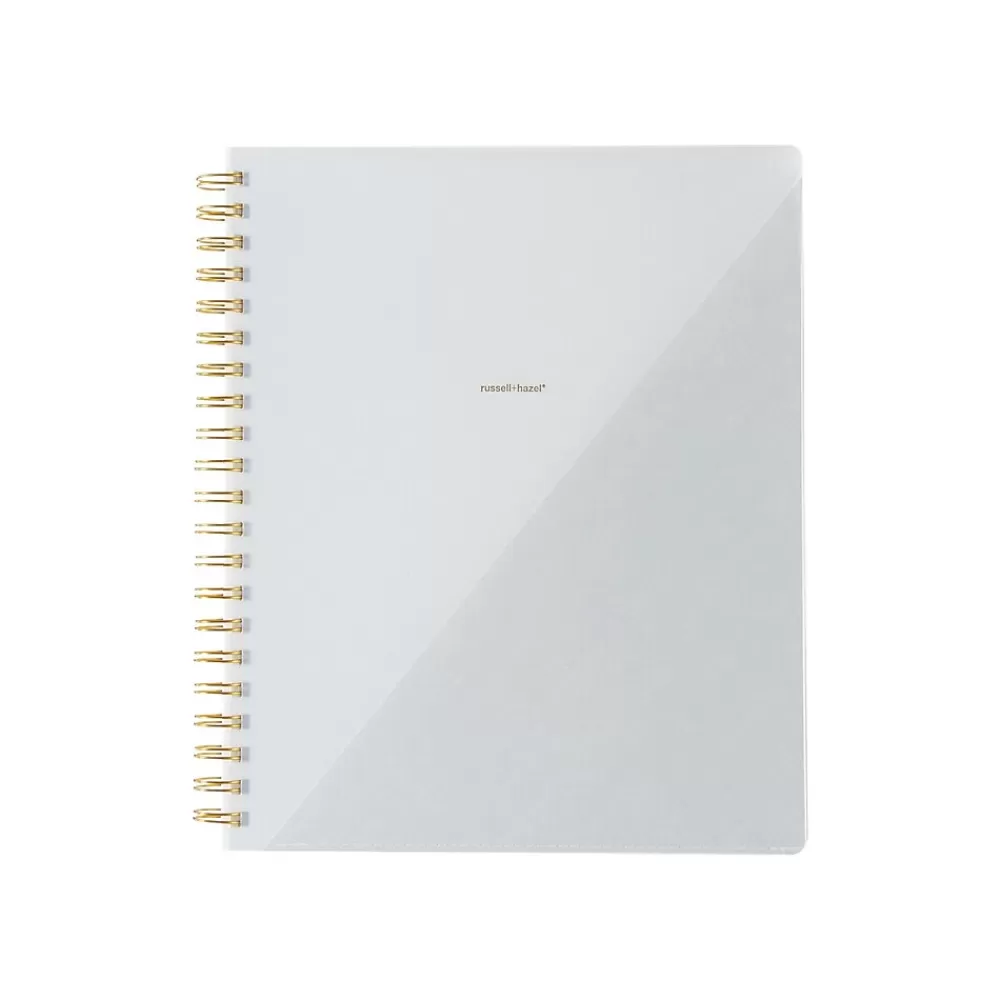 Russell+Hazel Notebooks<Professional Notebooks, 9" x 11", College Ruled, 98 Sheets, Gray/Silver (56301)