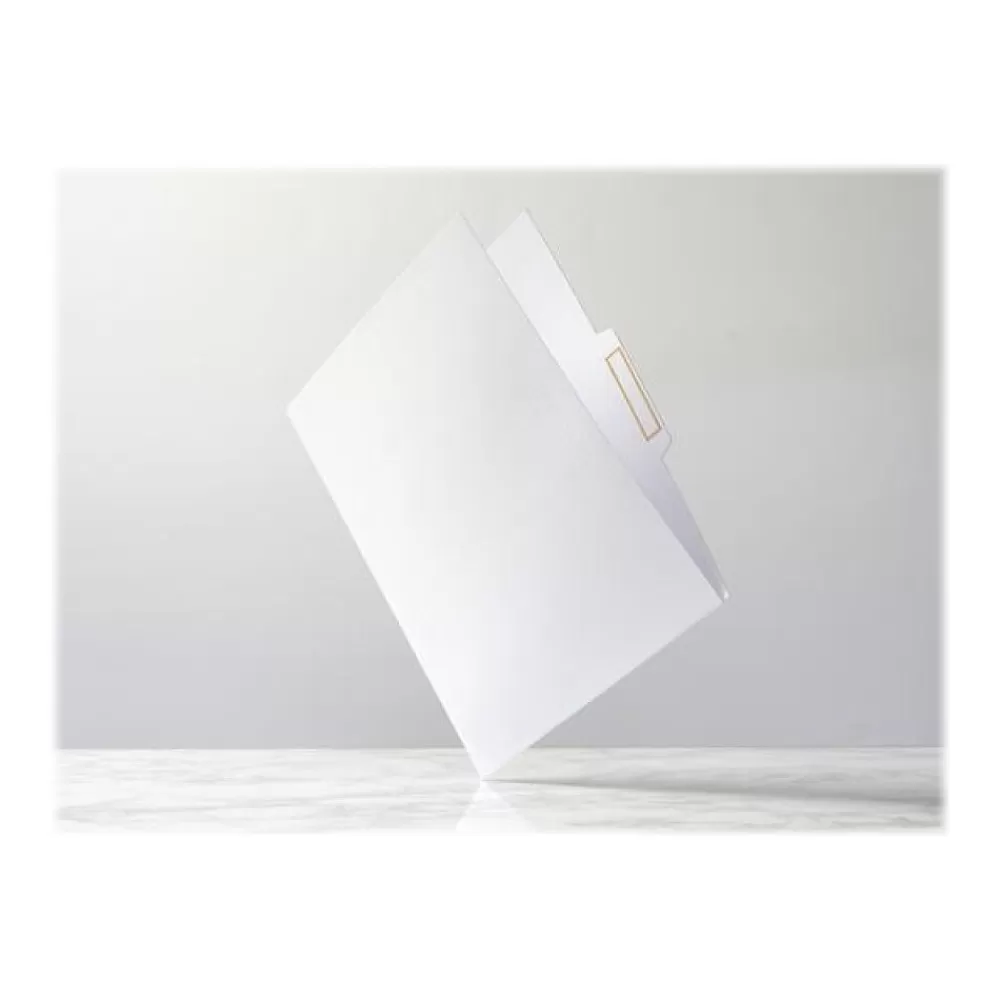 Russell+Hazel File Folders<Reinforced File Folder, 1-Tab, Letter Size, White, 12/Pack (18911)