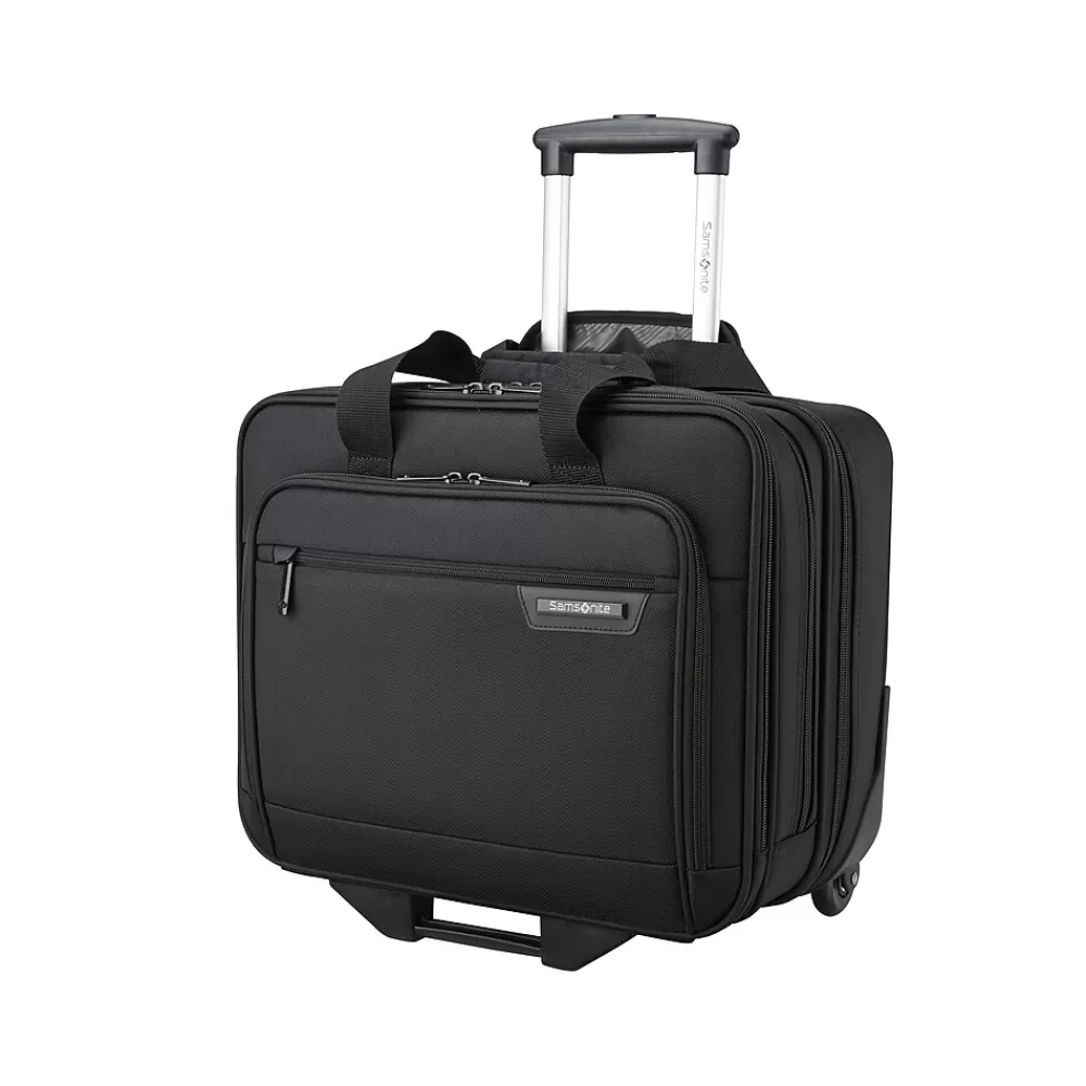 Samsonite Laptop Bags<Classic Business 2.0 15.6" Polyester Rolling Laptop Bag, Black (144296-1041)