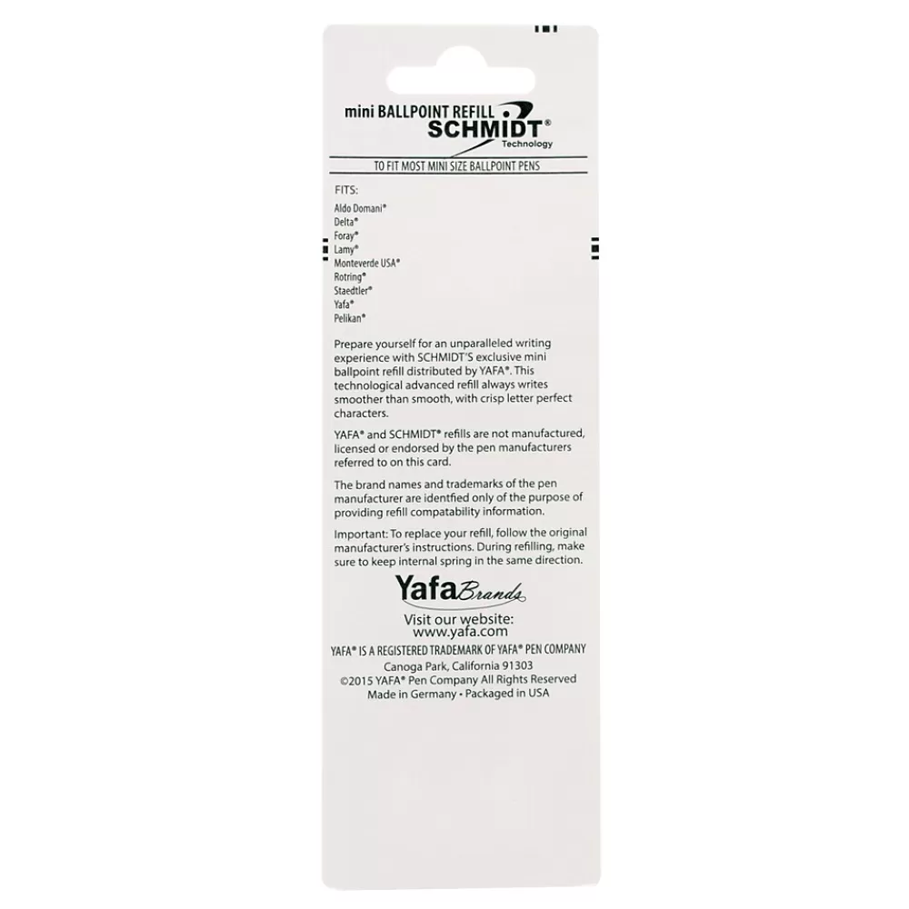 Schmidt Ink Pens<Schmidt 635 Mini D1 Ballpoint Refill, fits Multifunction pens, Medium, Black, 4 Pack (SC58149)