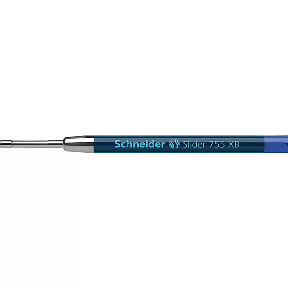 Schneider Pens<Slider 755 XB Ballpoint Pen Refill, Extra Broad Point, Blue Ink, Pack of 10 (PSY175503-10)