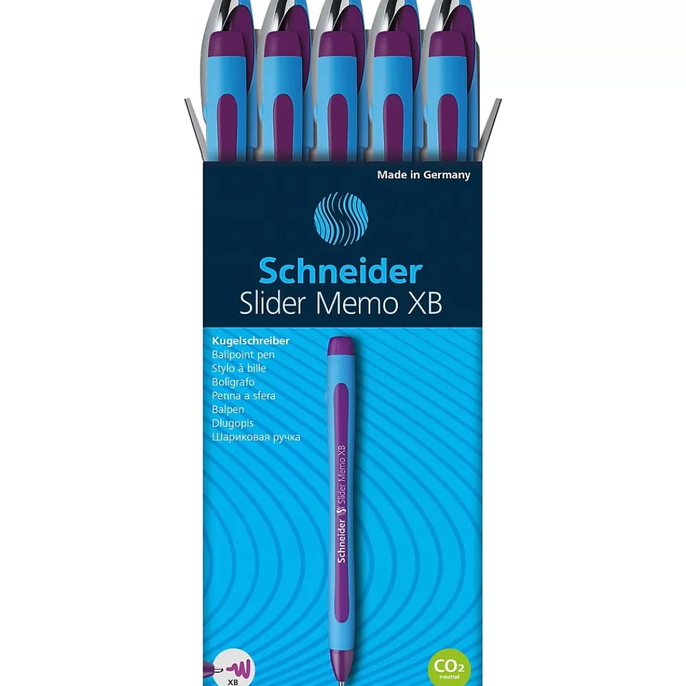 Stride Pens<Schneider Slider Memo XB Ballpoint Pen, Extra Bold Point, Violet Ink, 10/Box (PSY150208)