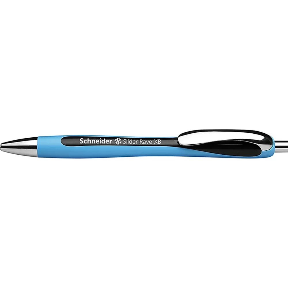 Schneider Pens<Slider Rave XB Retractable Ballpoint Pen, Extra Broad Point, 1.4mm., Black, Pack of 5 (PSY132501-5)