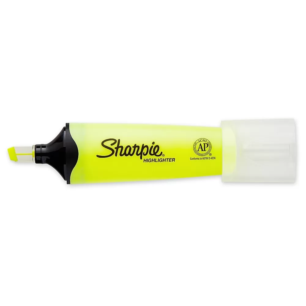 Sharpie Highlighters<Clear View Tank Highlighter, Chisel Tip, Yellow, Dozen (2128227/1897847)