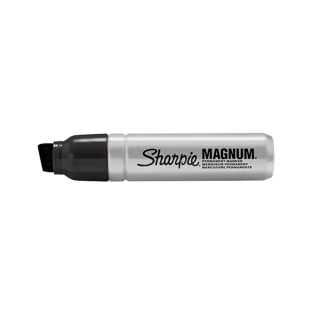 Sharpie Markers<Magnum Permanent Markers, XL Chisel Tip, Black, 72/Pack (44001)