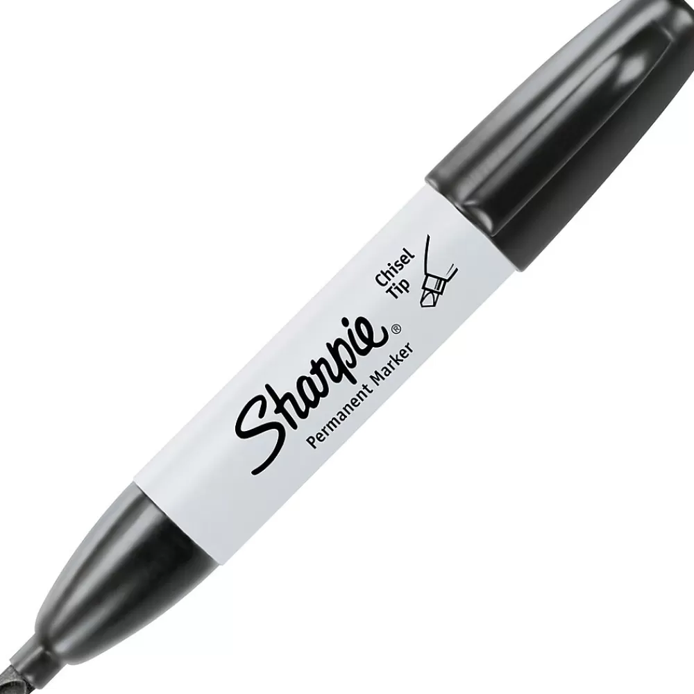 Sharpie Markers<Permanent Marker, Chisel Tip, (38201)