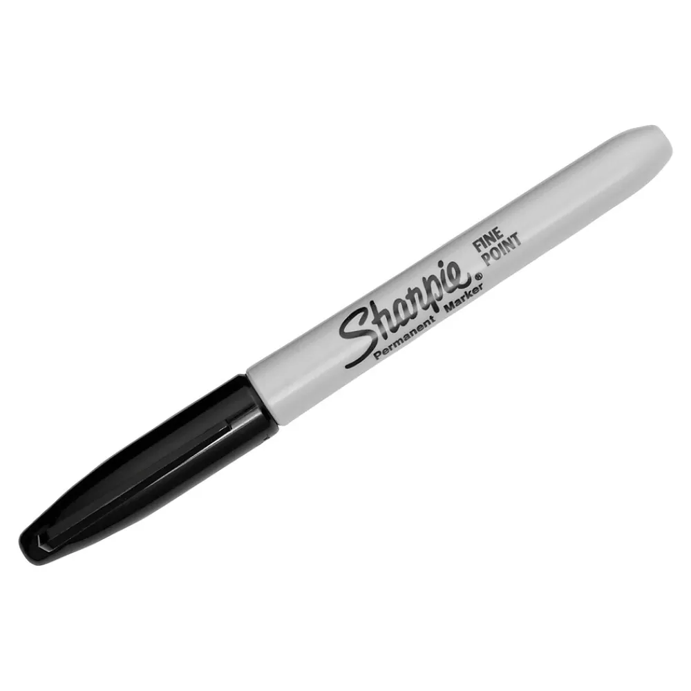 Sharpie Markers<Permanent Marker, Fine Tip, Black (30001)