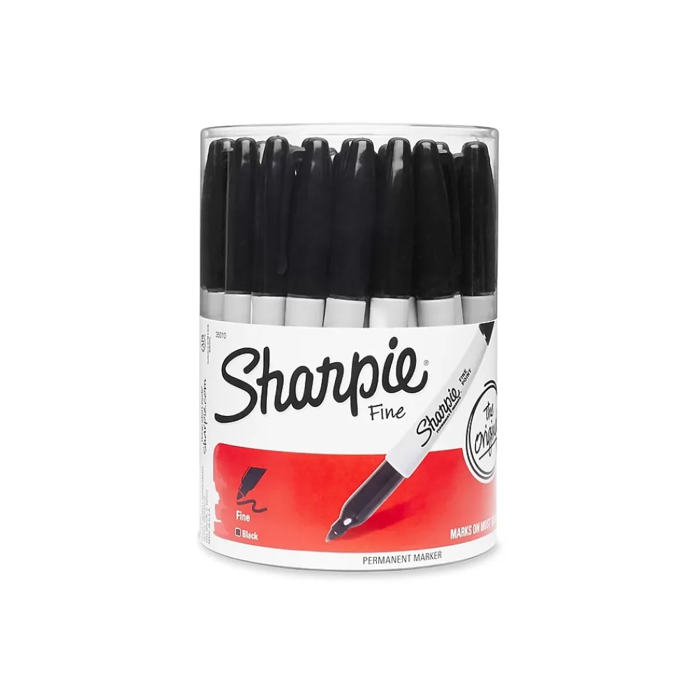 Sharpie Markers<Permanent Marker, Fine Tip, Black, 36/Pack (35010)