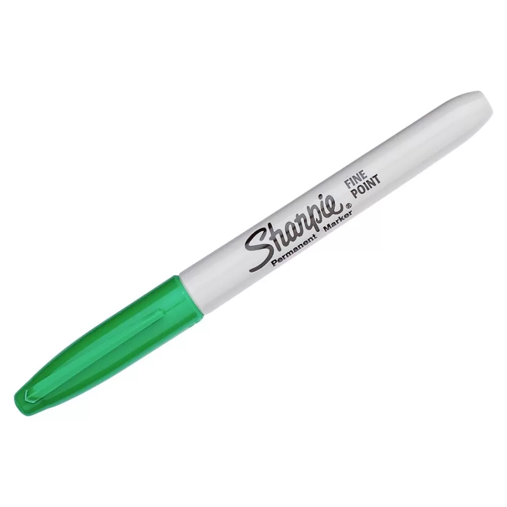 Sharpie Markers<Permanent Marker, Fine Tip, Green (30004)