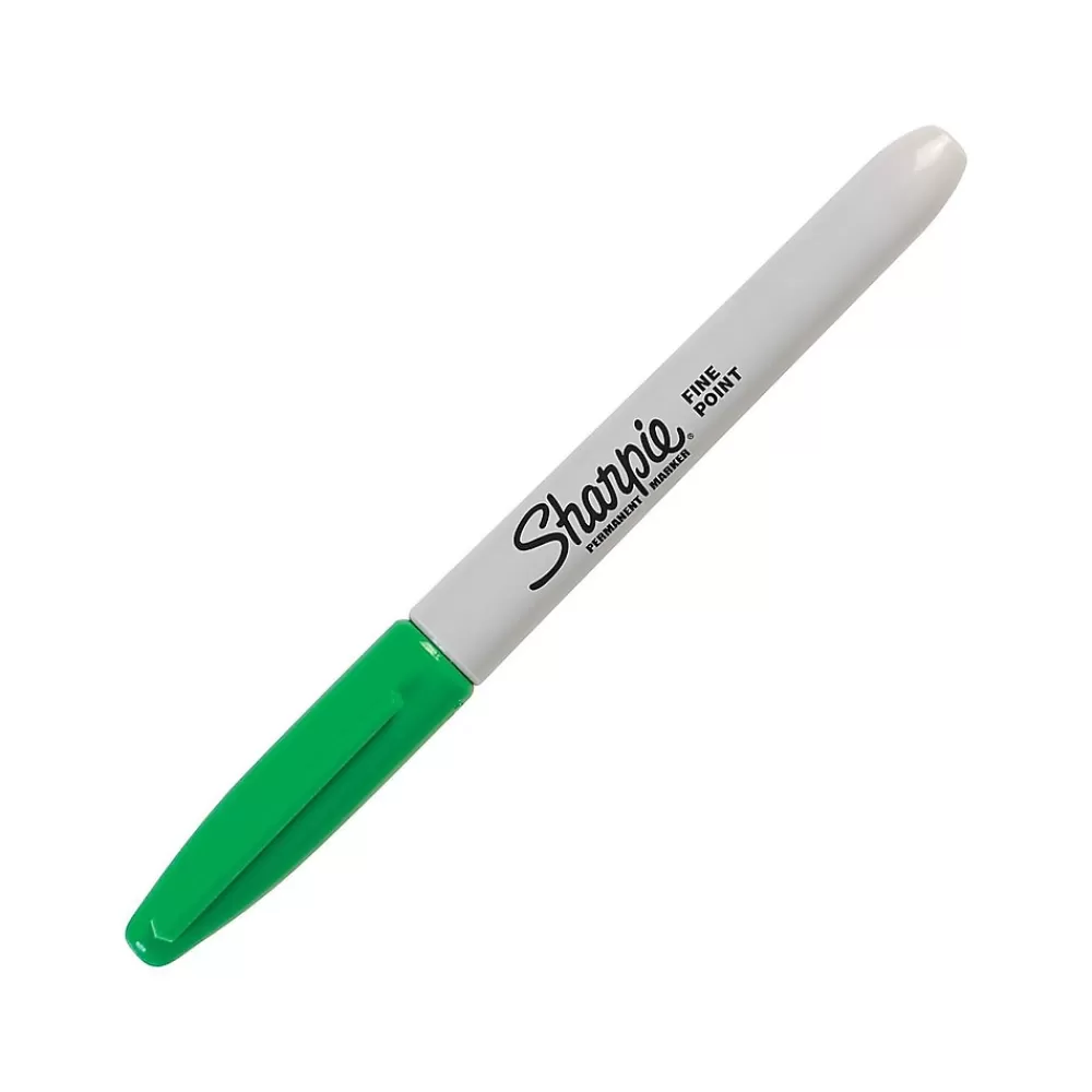 Sharpie Markers<Permanent Marker, Fine Tip, Green (30004)