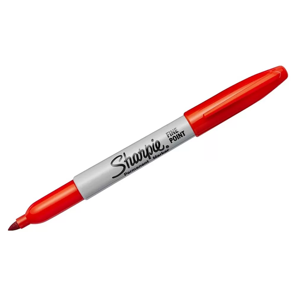 Sharpie Markers<Permanent Marker, Fine Tip, Red (30002)