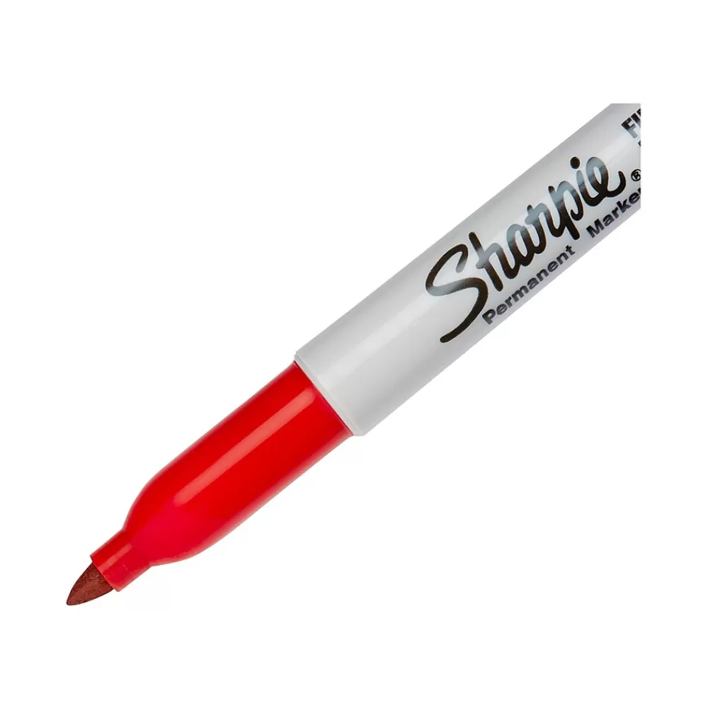 Sharpie Markers<Permanent Marker, Fine Tip, Red (30002)