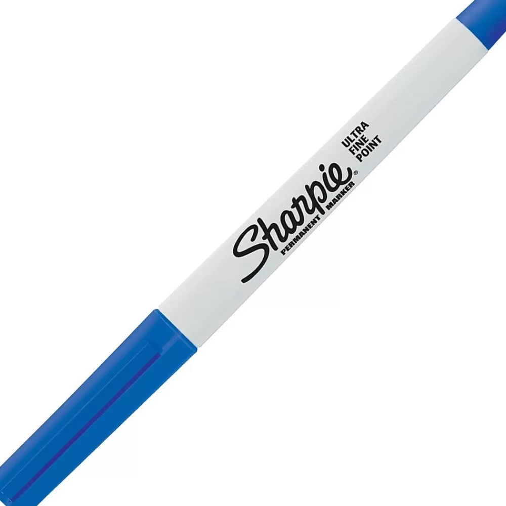 Sharpie Markers<Permanent Marker, Ultra Fine Tip, Blue (37003)