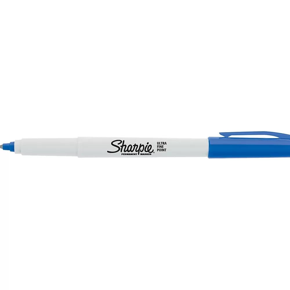 Sharpie Markers<Permanent Marker, Ultra Fine Tip, Blue (37003)