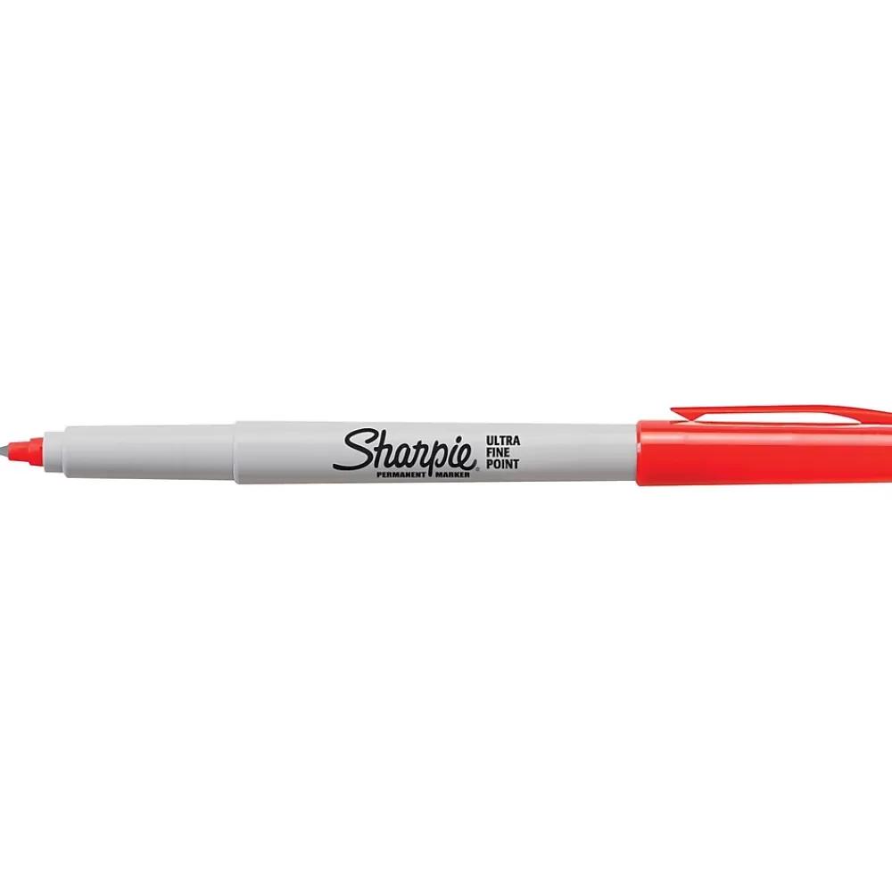 Sharpie Markers<Permanent Marker, Ultra Fine Tip, Red (37002)