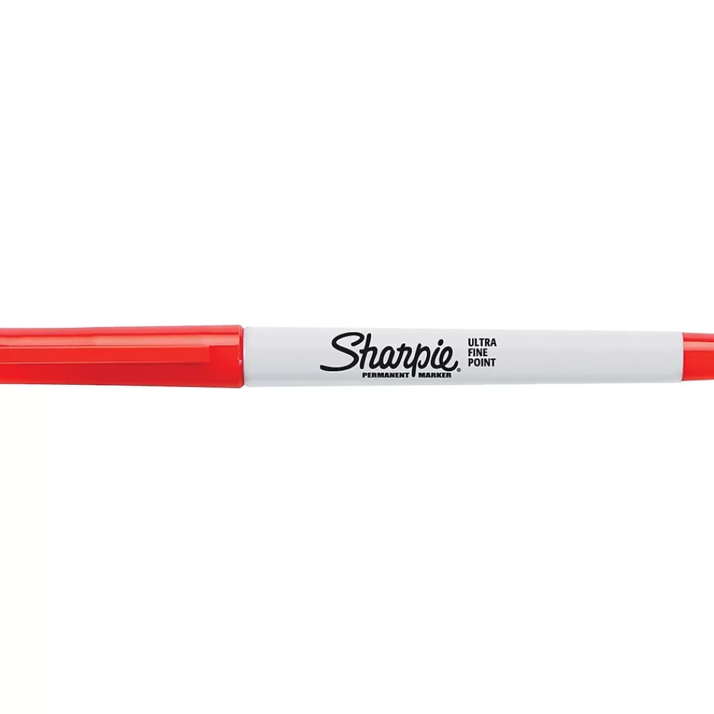 Sharpie Markers<Permanent Marker, Ultra Fine Tip, Red (37002)