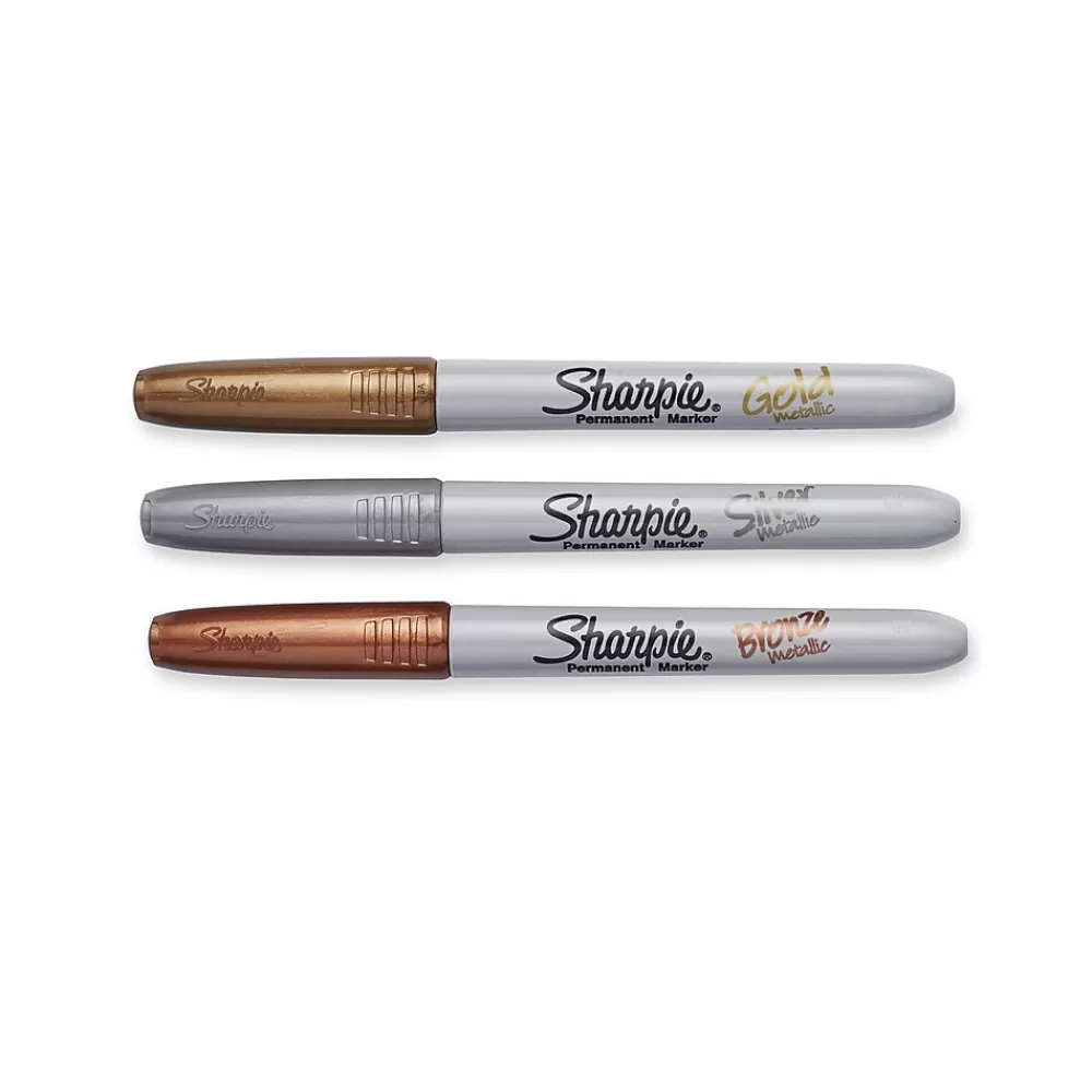 Sharpie Markers<Permanent Markers, Fine Tip, Assorted Metallic, 36/Pack (2003900)
