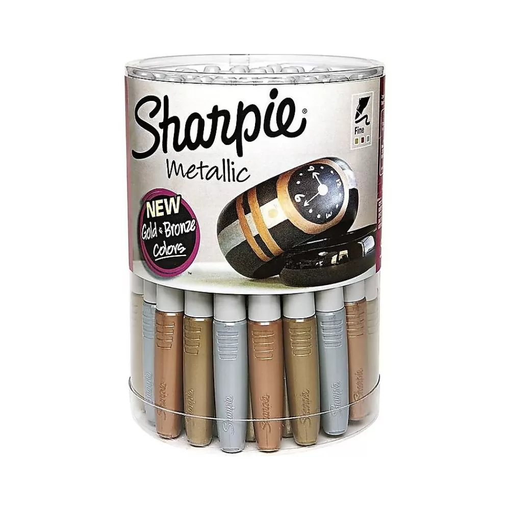 Sharpie Markers<Permanent Markers, Fine Tip, Assorted Metallic, 36/Pack (1835492)