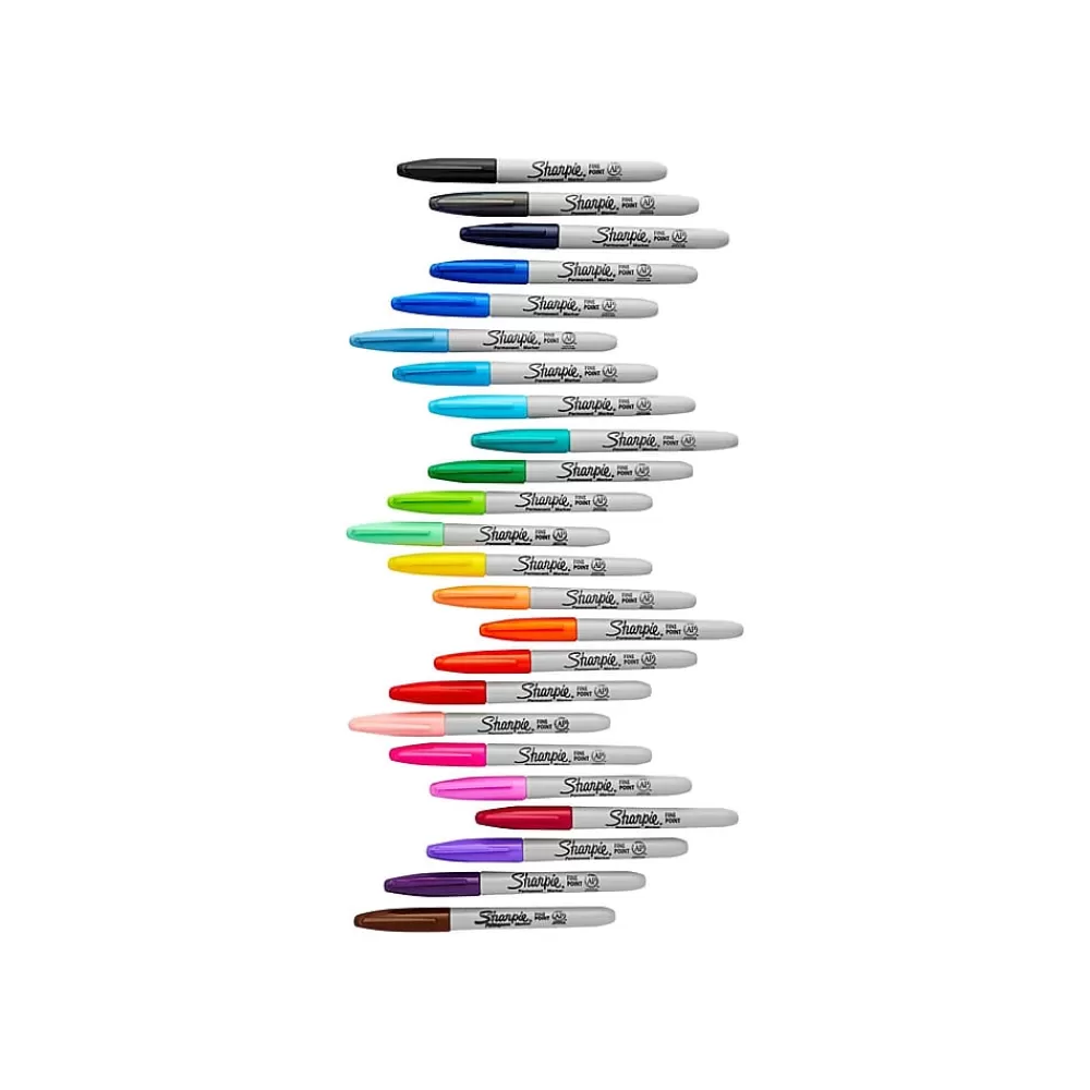 Sharpie Markers<Permanent Markers, Fine Tip, Assorted, 24/Pack (75846)