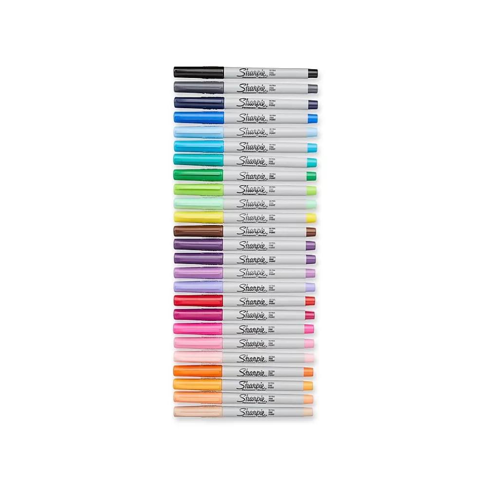 Sharpie Markers<Permanent Markers, Ultra Fine Tip, Assorted, 24/Pack (75847)