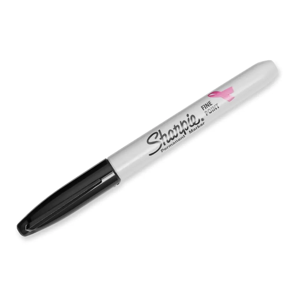 Sharpie Markers<Pink Ribbon Permanent Markers, Fine Tip, Black (1801743)