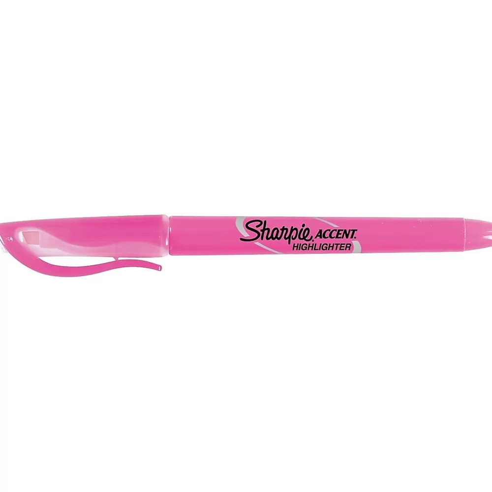 Sharpie Highlighters<Pocket Stick Highlighters, Chisel Tip, Flourescent Pink, Dozen (27009)