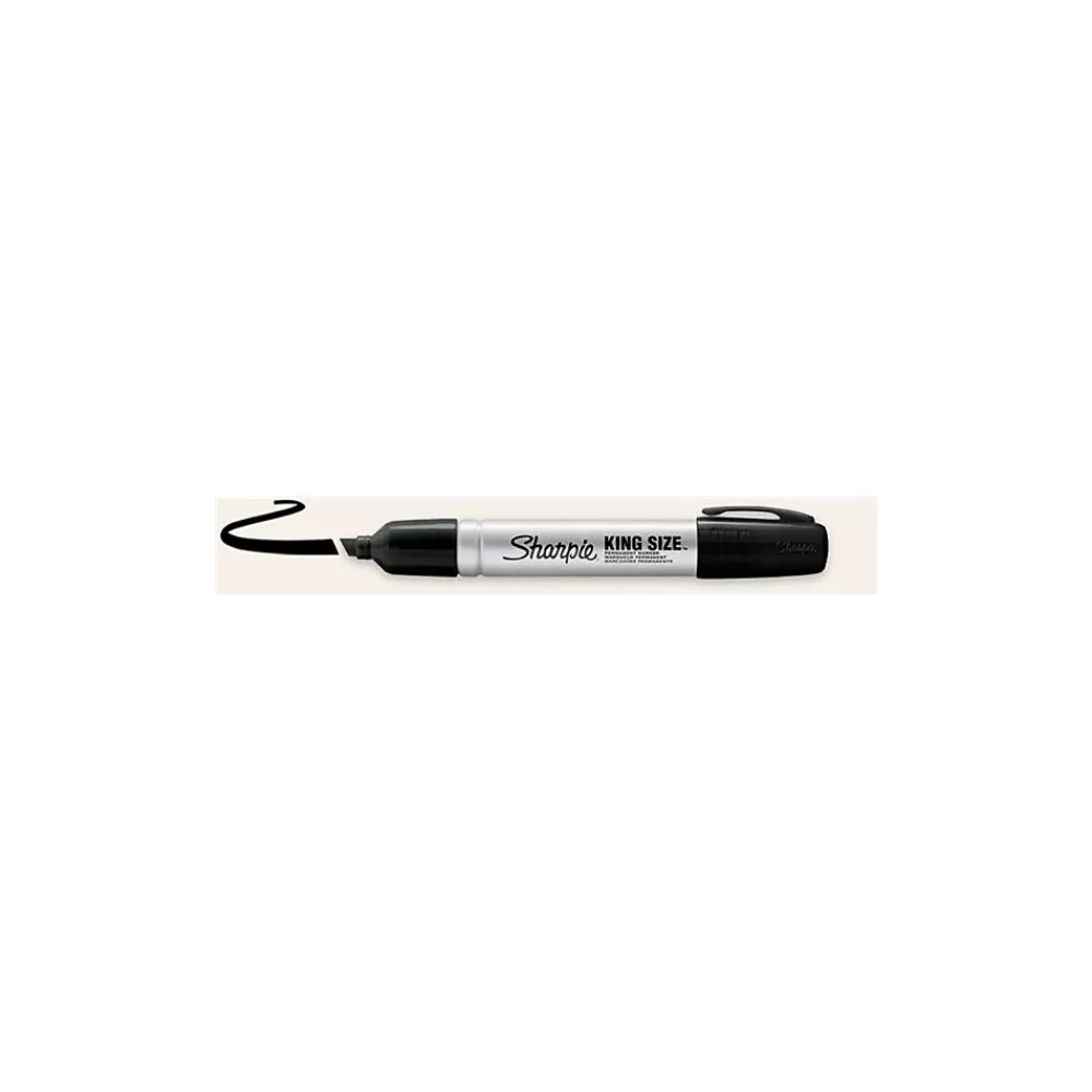 Sharpie Markers<Pro King Size Permanent Marker, Chisel Tip, Black Ink, Dozen (15001)