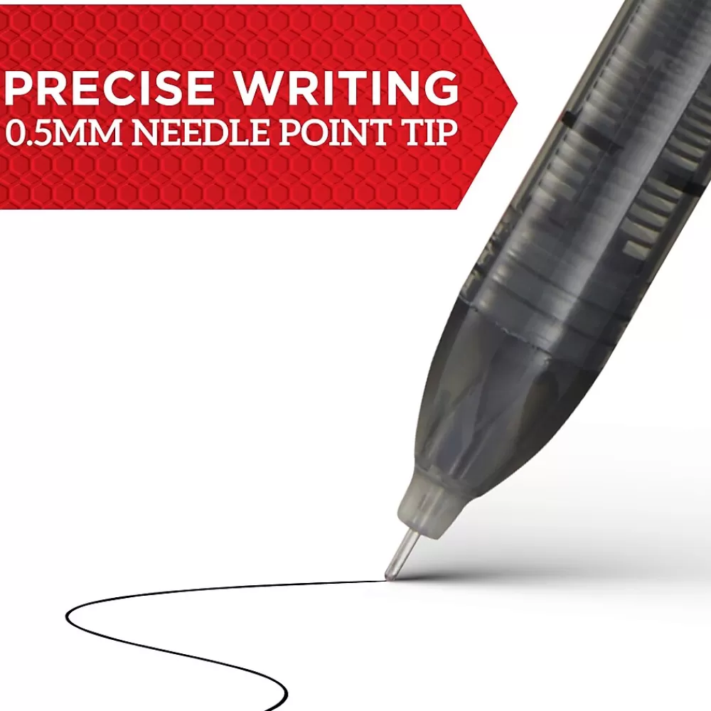 Sharpie Pens<Rollerball Pens, 0.5 mm, Needle Point Precision, Blue Ink, Dozen (2093199)
