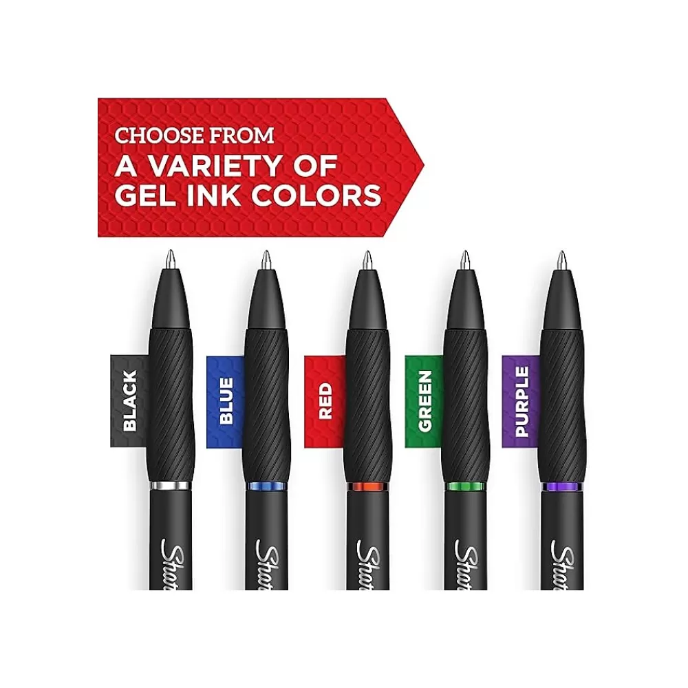 Sharpie Pens<S-Gel Retractable Gel Pen, Medium Point, Assorted Ink, Dozen (2129832)