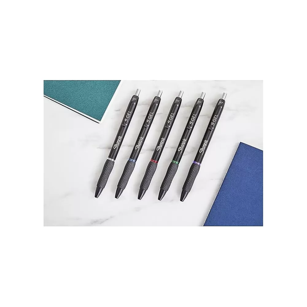 Sharpie Pens<S-Gel Retractable Gel Pen, Medium Point, Assorted Ink, Dozen (2129832)