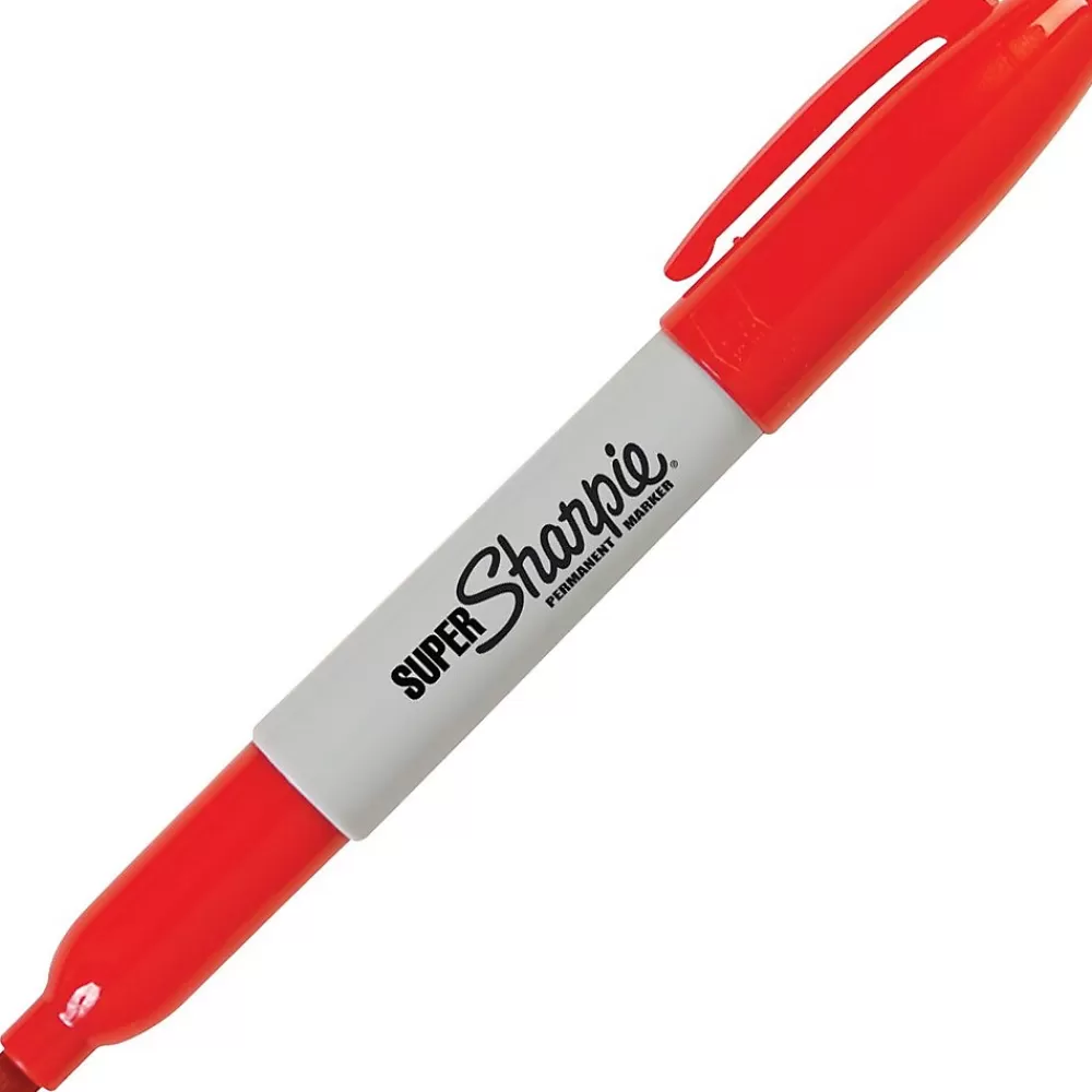 Sharpie Markers<Super Permanent Marker, Fine Tip, Red (33002)