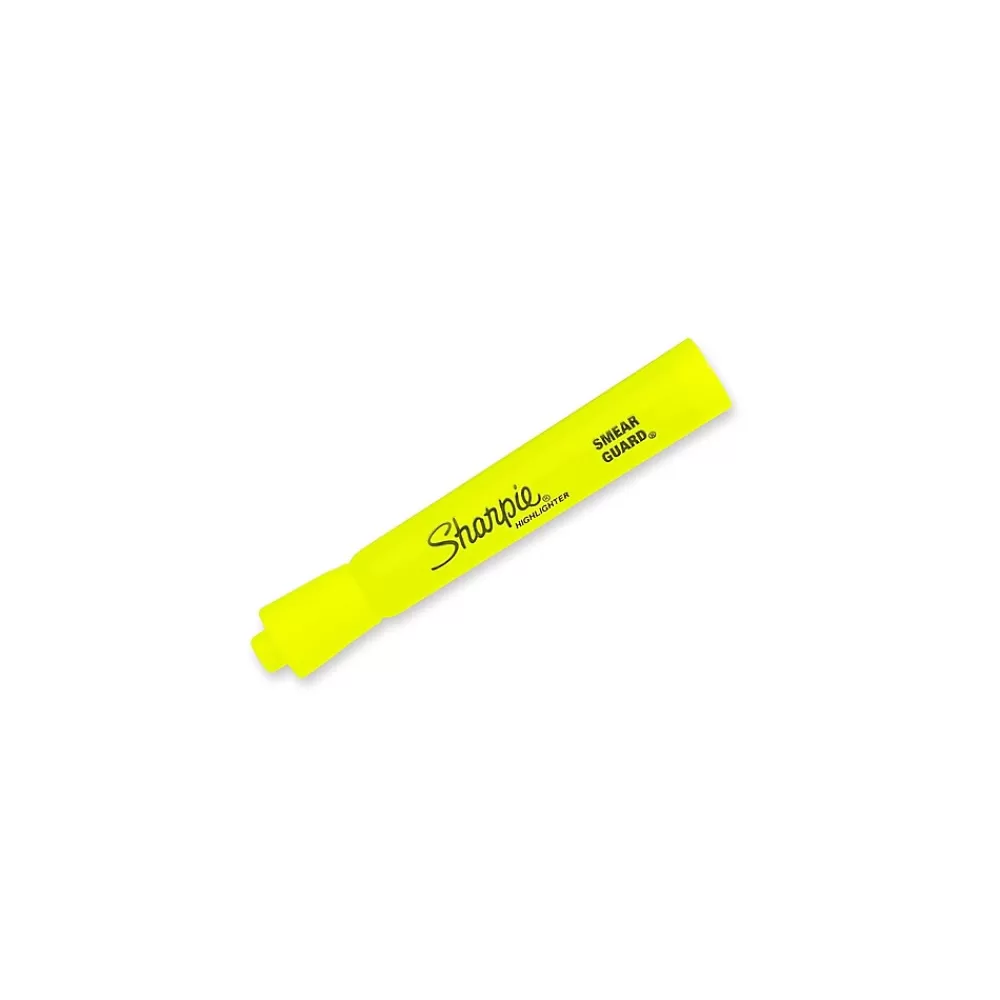 Sharpie Highlighters<Tank Highlighter, Chisel Tip, Fluorescent Yellow, Dozen (25025)