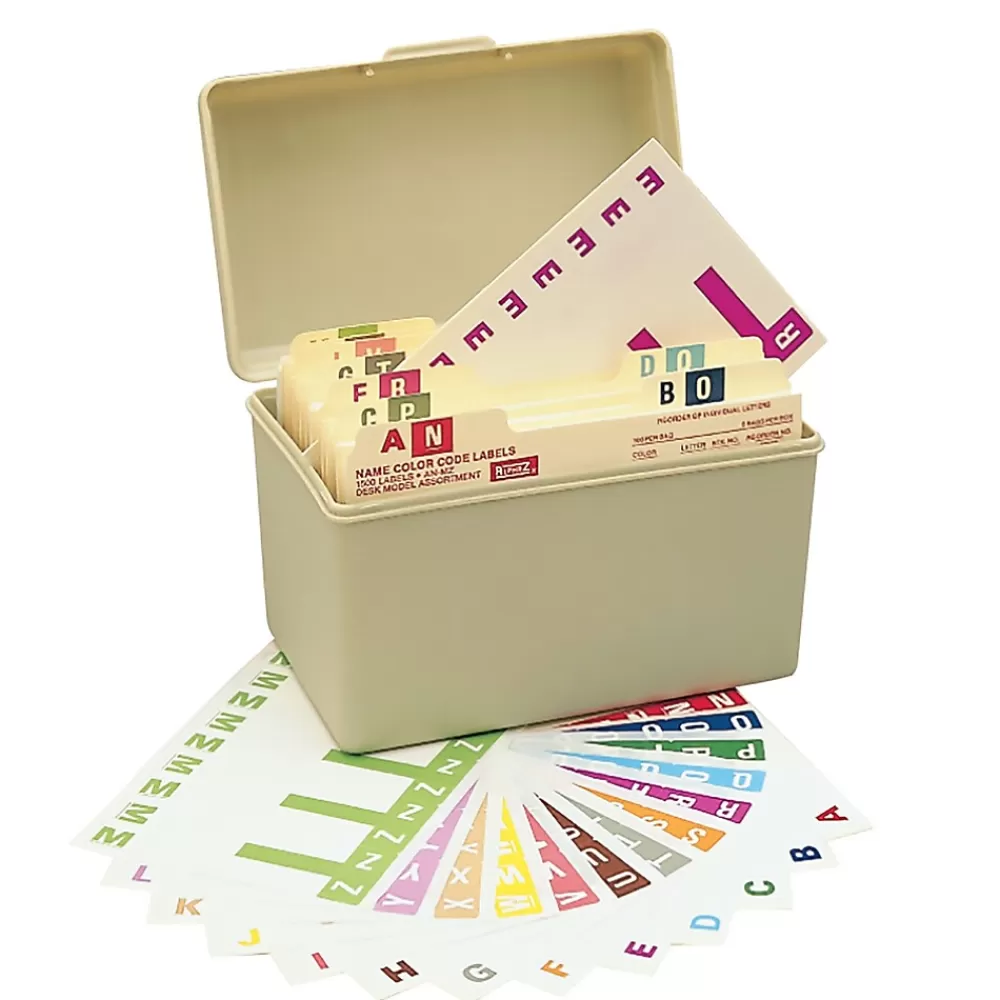 Smead Labels<® AlphaZ NCC Color-Coded Name Label, A-Z, Label Sheet, Assorted Colors (67150)