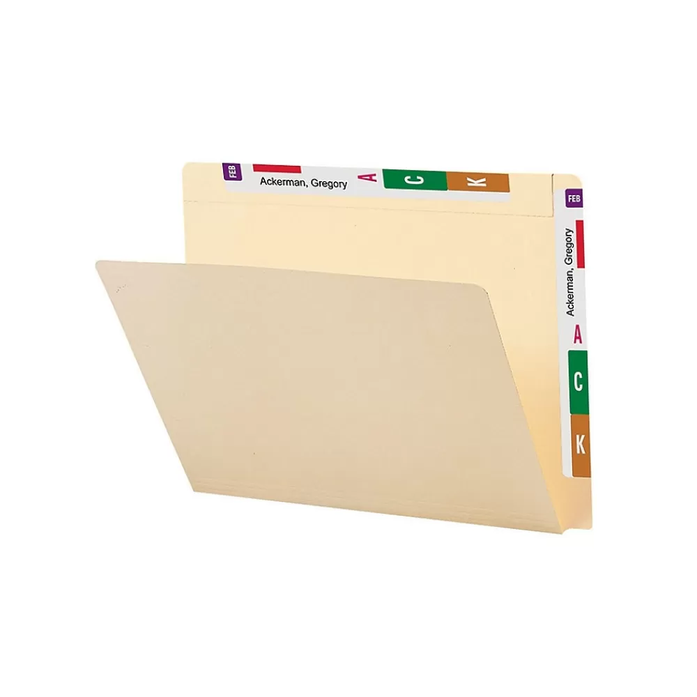 Smead File Folders<Conversion Top and End-Tab File Folders, Straight-Cut Tabs, Letter Size, Manila, 100/Bx (24190)