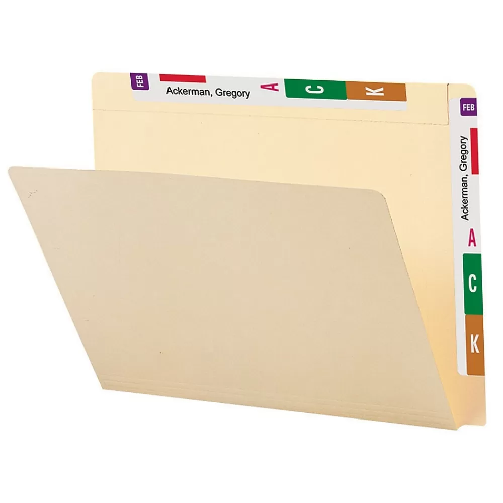 Smead File Folders<Conversion Top and End-Tab File Folders, Straight-Cut Tabs, Letter Size, Manila, 100/Bx (24190)