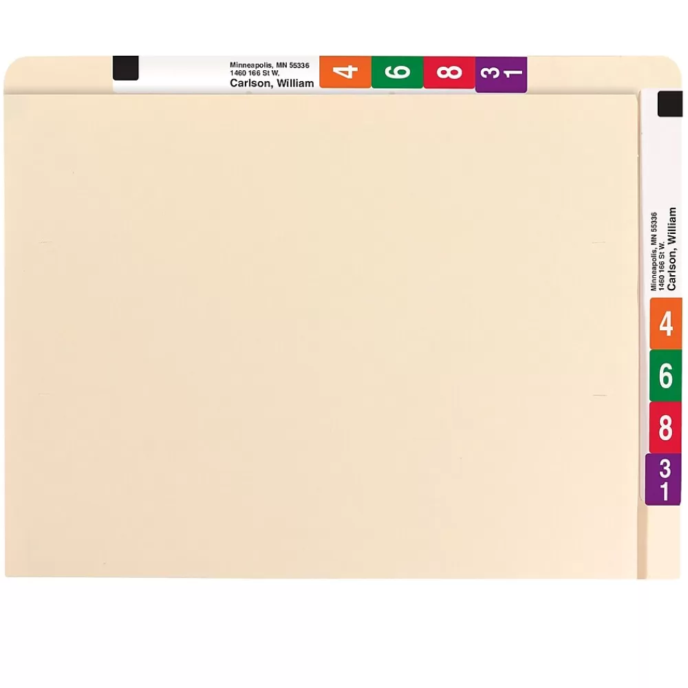 Smead File Folders<Conversion Top and End-Tab File Folders, Straight-Cut Tabs, Letter Size, Manila, 100/Bx (24190)