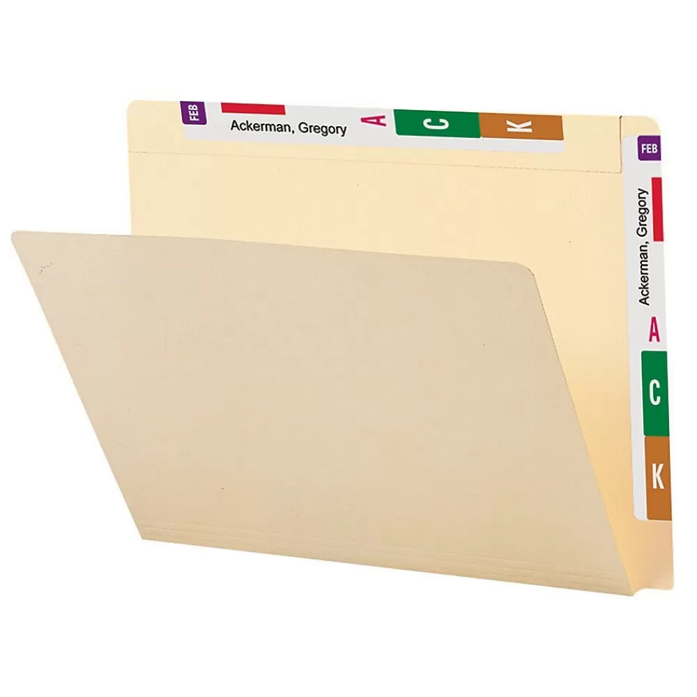 Smead File Folders<Conversion Top and End-Tab File Folders, Straight-Cut Tabs, Letter Size, Manila, 100/Bx (24190)