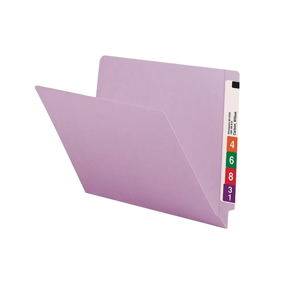 Smead File Folders<End-Tab File Folders, Shelf-Master Reinforced Straight-Cut Tab, Letter Size, , 100/Bx (25410)