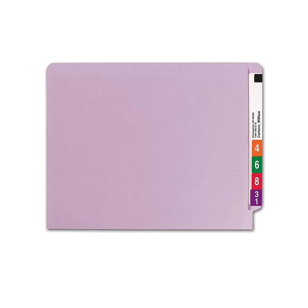 Smead File Folders<End-Tab File Folders, Shelf-Master Reinforced Straight-Cut Tab, Letter Size, , 100/Bx (25410)