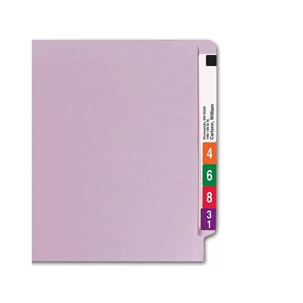 Smead File Folders<End-Tab File Folders, Shelf-Master Reinforced Straight-Cut Tab, Letter Size, , 100/Bx (25410)