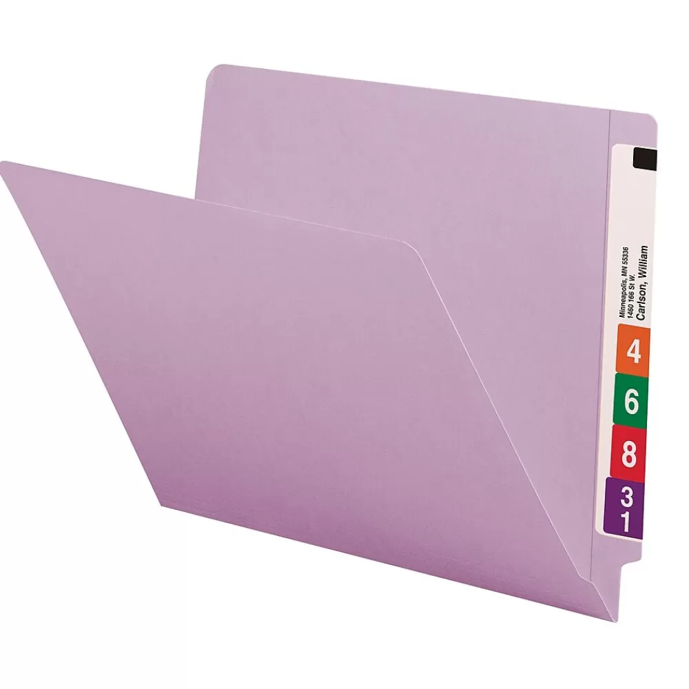 Smead File Folders<End-Tab File Folders, Shelf-Master Reinforced Straight-Cut Tab, Letter Size, , 100/Bx (25410)